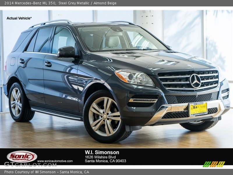 Steel Grey Metallic / Almond Beige 2014 Mercedes-Benz ML 350