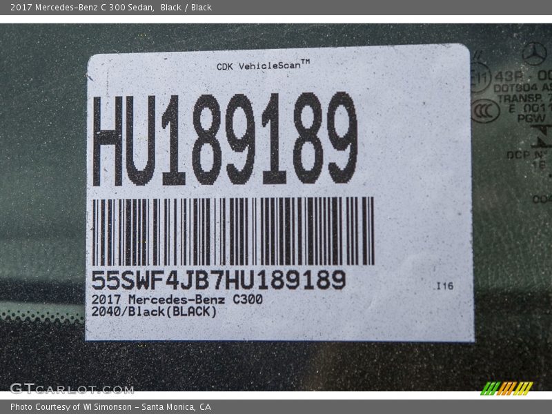 Black / Black 2017 Mercedes-Benz C 300 Sedan