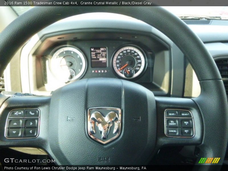 Granite Crystal Metallic / Black/Diesel Gray 2016 Ram 1500 Tradesman Crew Cab 4x4