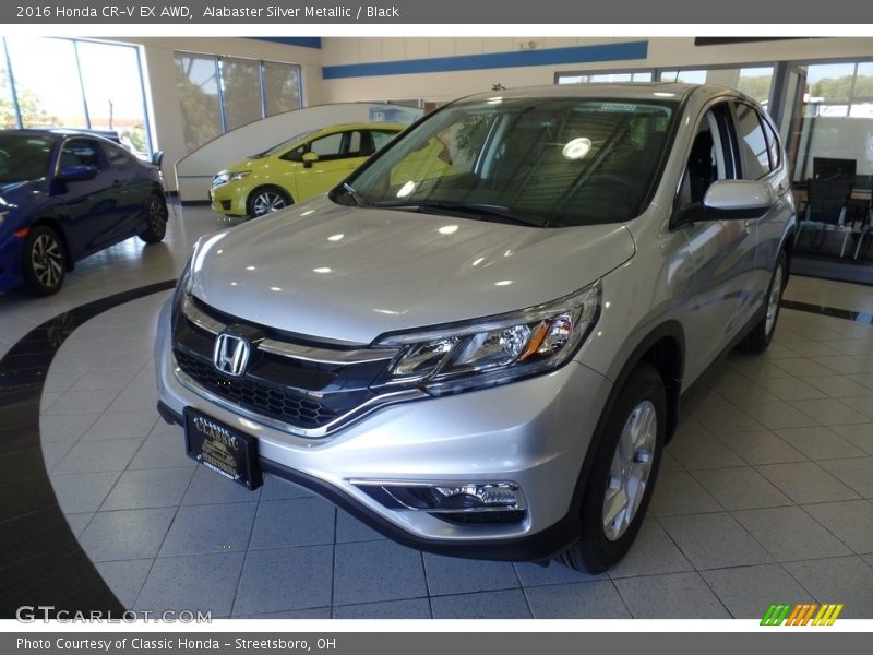 Alabaster Silver Metallic / Black 2016 Honda CR-V EX AWD