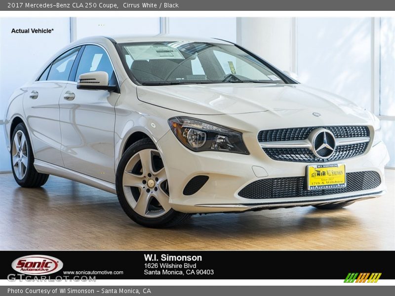 Cirrus White / Black 2017 Mercedes-Benz CLA 250 Coupe