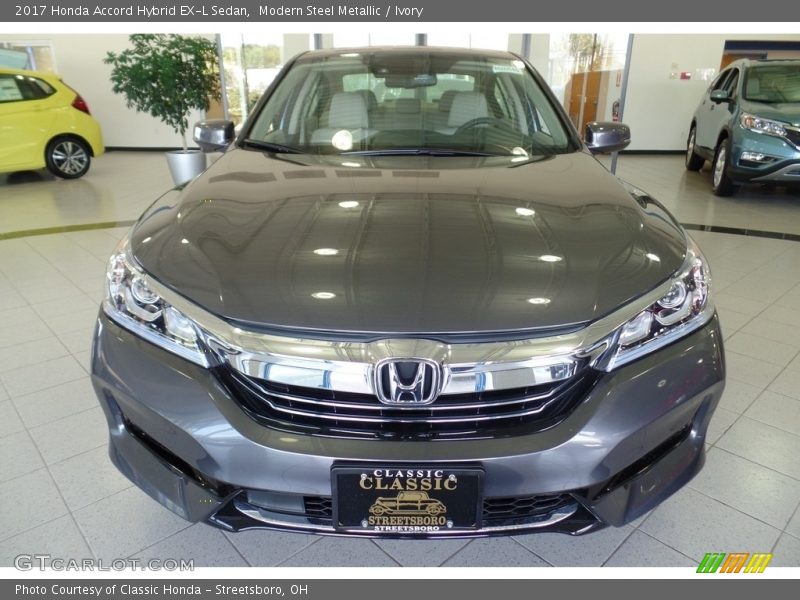 Modern Steel Metallic / Ivory 2017 Honda Accord Hybrid EX-L Sedan