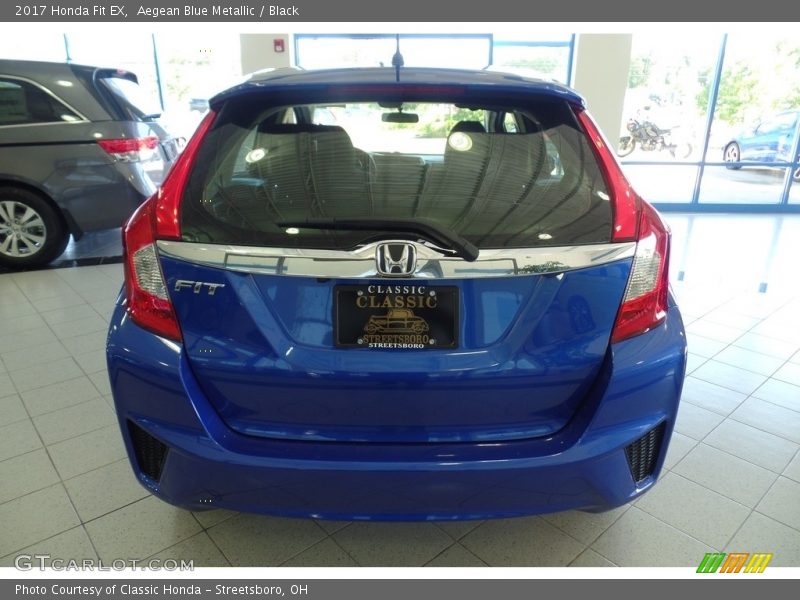 Aegean Blue Metallic / Black 2017 Honda Fit EX