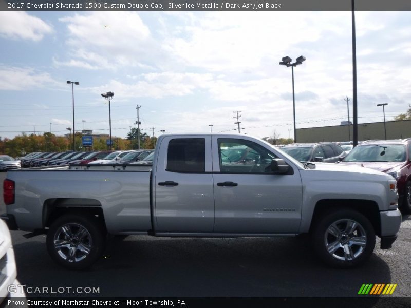 Silver Ice Metallic / Dark Ash/Jet Black 2017 Chevrolet Silverado 1500 Custom Double Cab