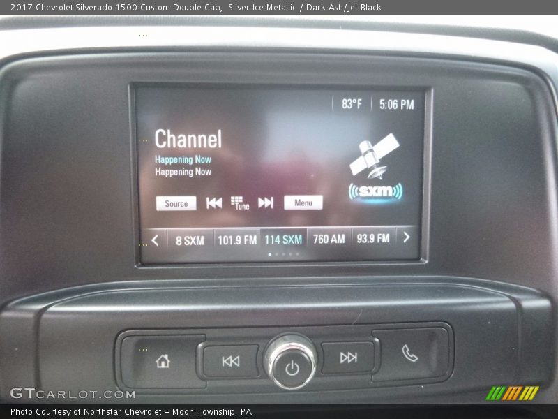 Silver Ice Metallic / Dark Ash/Jet Black 2017 Chevrolet Silverado 1500 Custom Double Cab