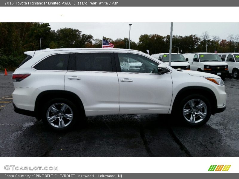 Blizzard Pearl White / Ash 2015 Toyota Highlander Limited AWD