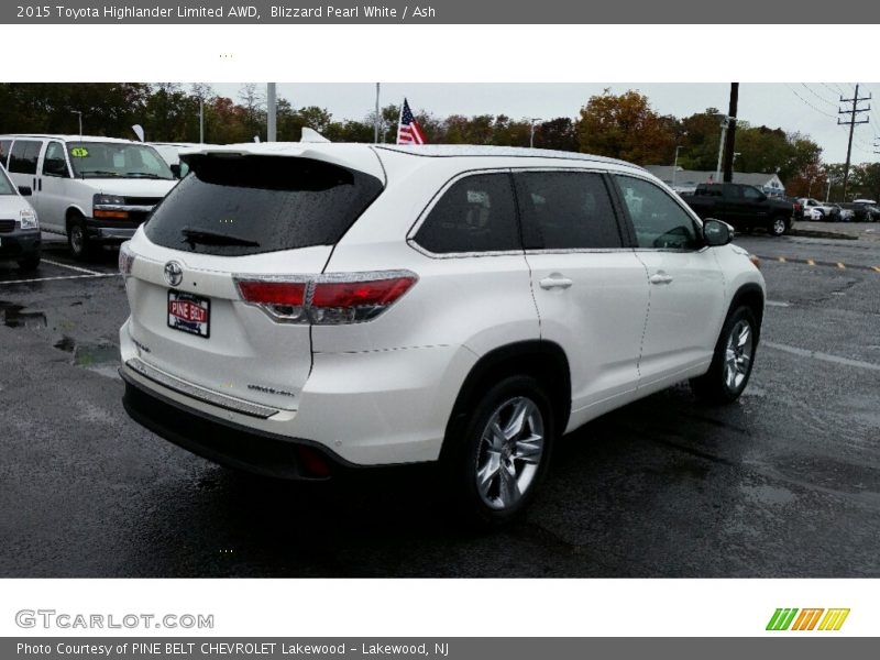 Blizzard Pearl White / Ash 2015 Toyota Highlander Limited AWD