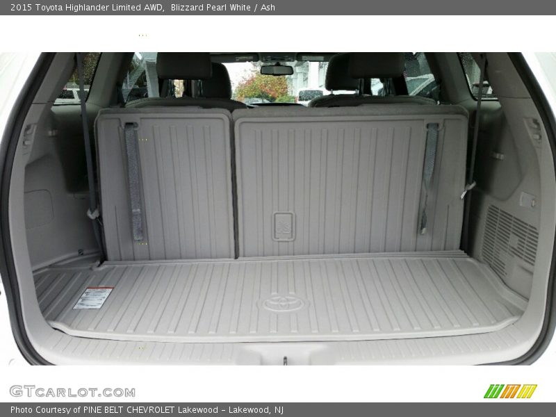 Blizzard Pearl White / Ash 2015 Toyota Highlander Limited AWD