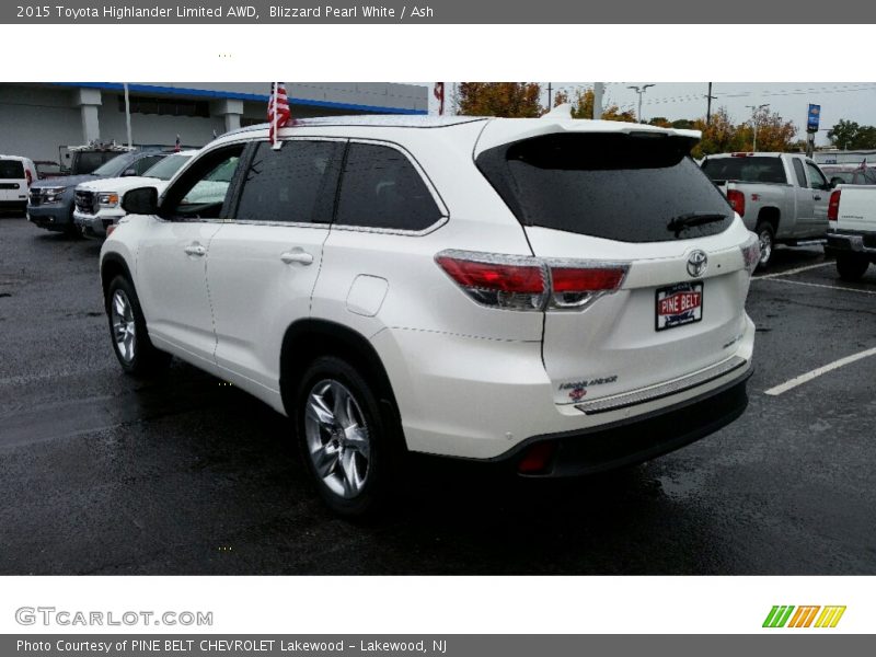 Blizzard Pearl White / Ash 2015 Toyota Highlander Limited AWD