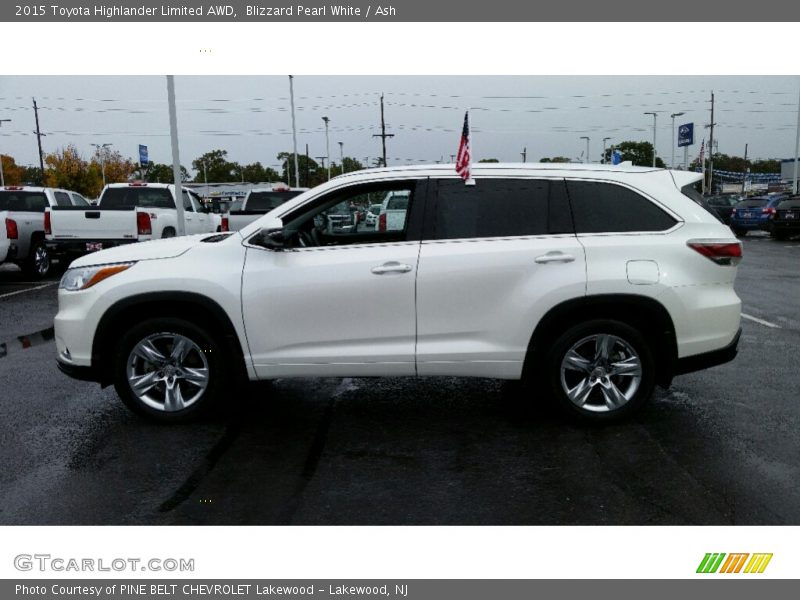 Blizzard Pearl White / Ash 2015 Toyota Highlander Limited AWD