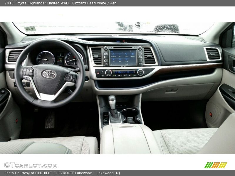 Blizzard Pearl White / Ash 2015 Toyota Highlander Limited AWD