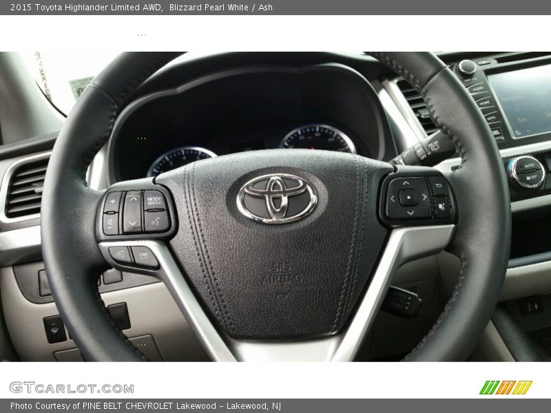 Blizzard Pearl White / Ash 2015 Toyota Highlander Limited AWD