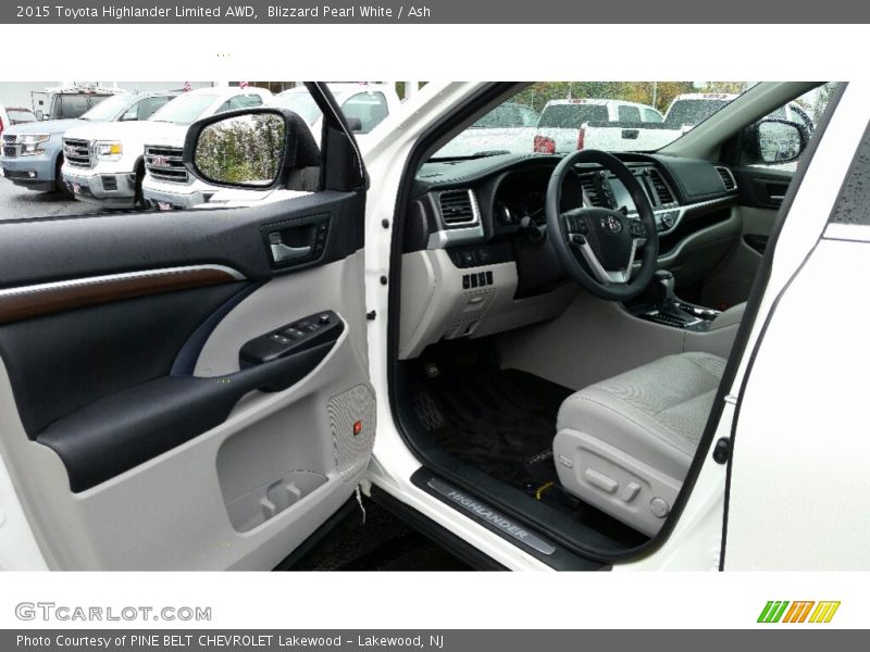Blizzard Pearl White / Ash 2015 Toyota Highlander Limited AWD