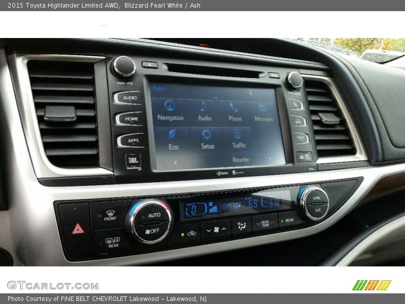 Blizzard Pearl White / Ash 2015 Toyota Highlander Limited AWD