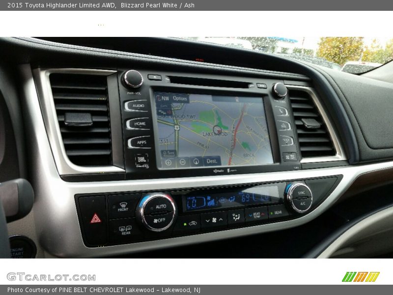 Blizzard Pearl White / Ash 2015 Toyota Highlander Limited AWD