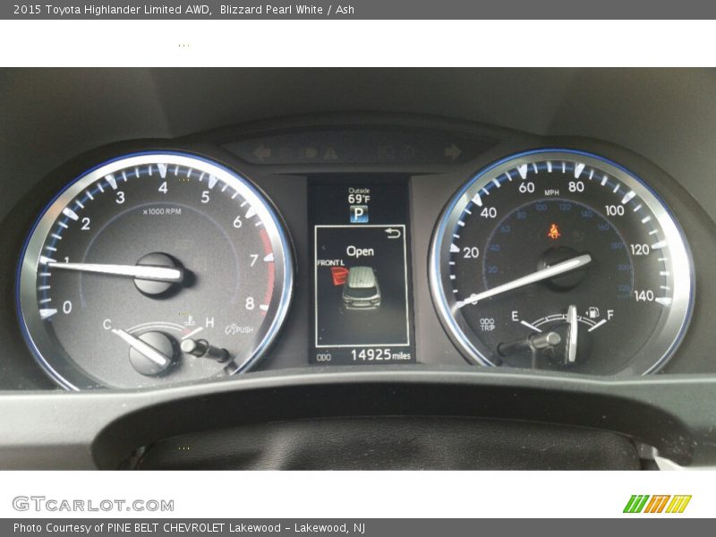 Blizzard Pearl White / Ash 2015 Toyota Highlander Limited AWD
