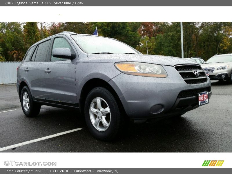 Silver Blue / Gray 2007 Hyundai Santa Fe GLS