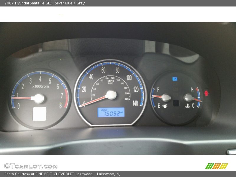 Silver Blue / Gray 2007 Hyundai Santa Fe GLS