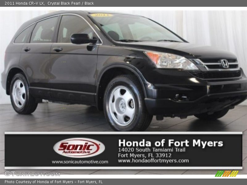 Crystal Black Pearl / Black 2011 Honda CR-V LX