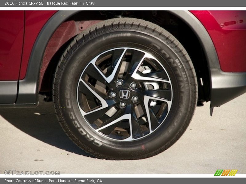 Basque Red Pearl II / Gray 2016 Honda CR-V SE