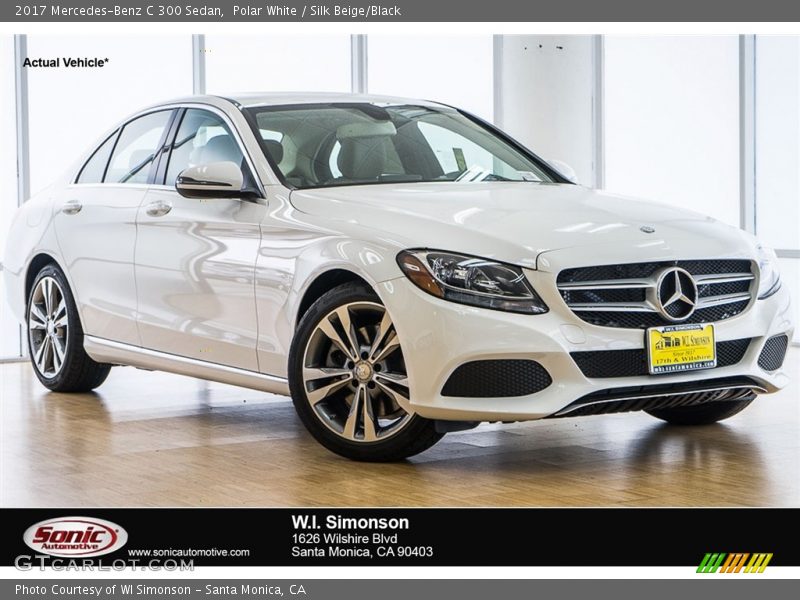 Polar White / Silk Beige/Black 2017 Mercedes-Benz C 300 Sedan