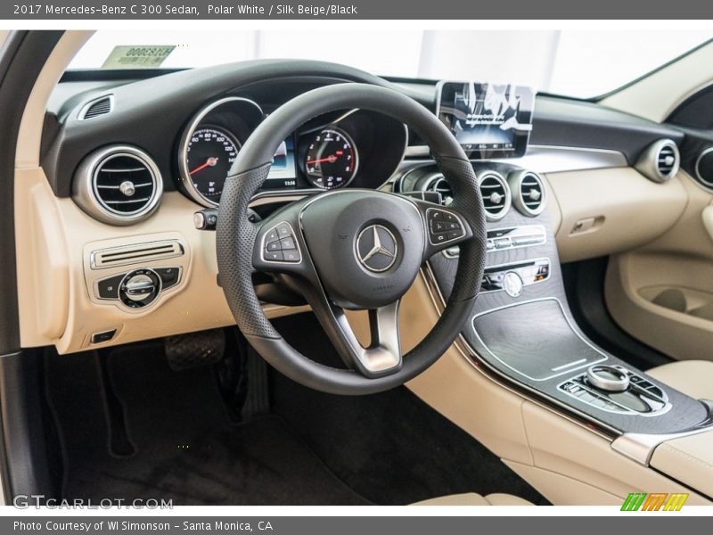 Polar White / Silk Beige/Black 2017 Mercedes-Benz C 300 Sedan