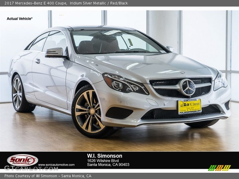 Iridium Silver Metallic / Red/Black 2017 Mercedes-Benz E 400 Coupe
