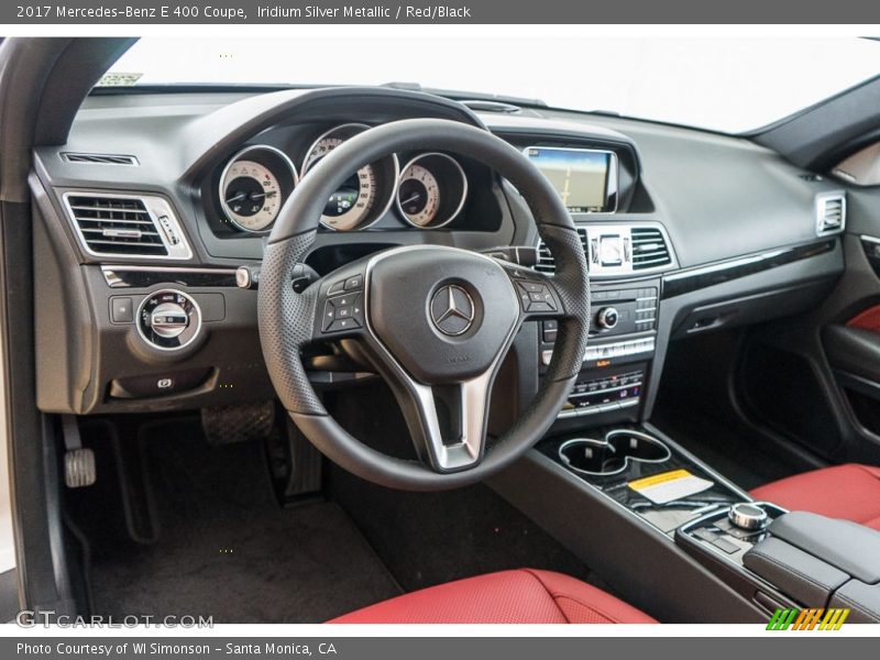 Iridium Silver Metallic / Red/Black 2017 Mercedes-Benz E 400 Coupe