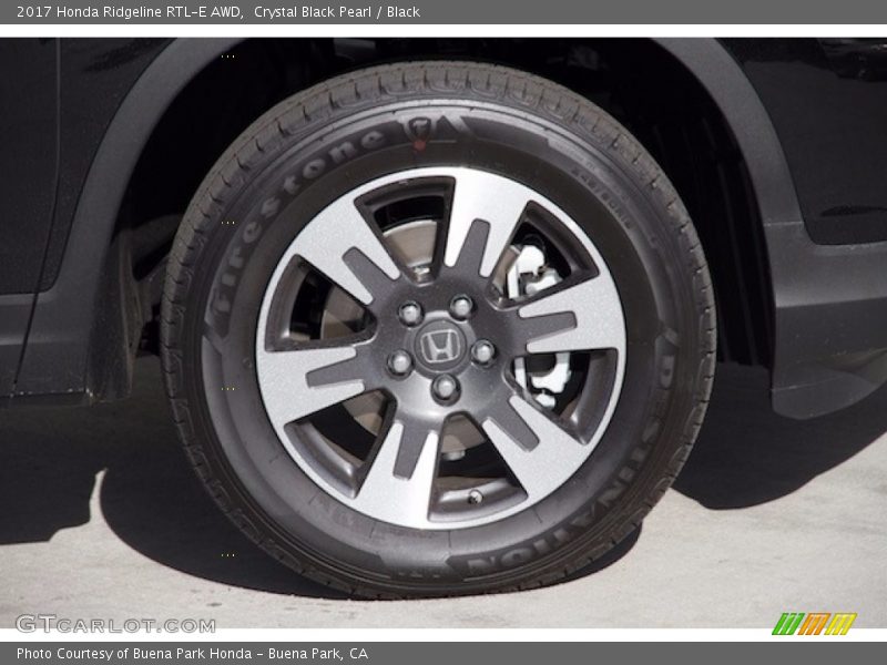 Crystal Black Pearl / Black 2017 Honda Ridgeline RTL-E AWD