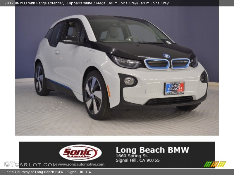 Capparis White / Mega Carum Spice Grey/Carum Spice Grey 2017 BMW i3 with Range Extender