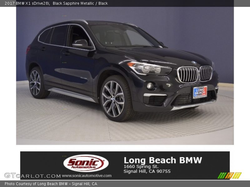 Black Sapphire Metallic / Black 2017 BMW X1 sDrive28i
