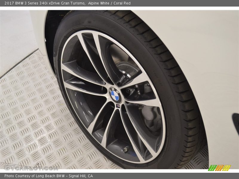 Alpine White / Coral Red 2017 BMW 3 Series 340i xDrive Gran Turismo