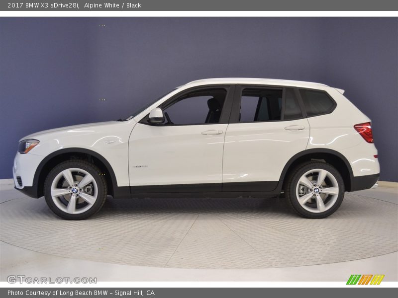 Alpine White / Black 2017 BMW X3 sDrive28i