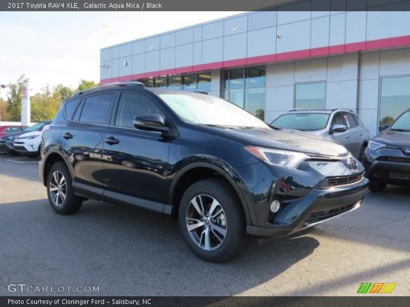 Galactic Aqua Mica / Black 2017 Toyota RAV4 XLE