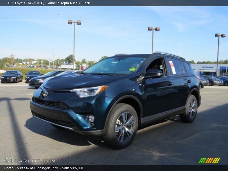 Galactic Aqua Mica / Black 2017 Toyota RAV4 XLE