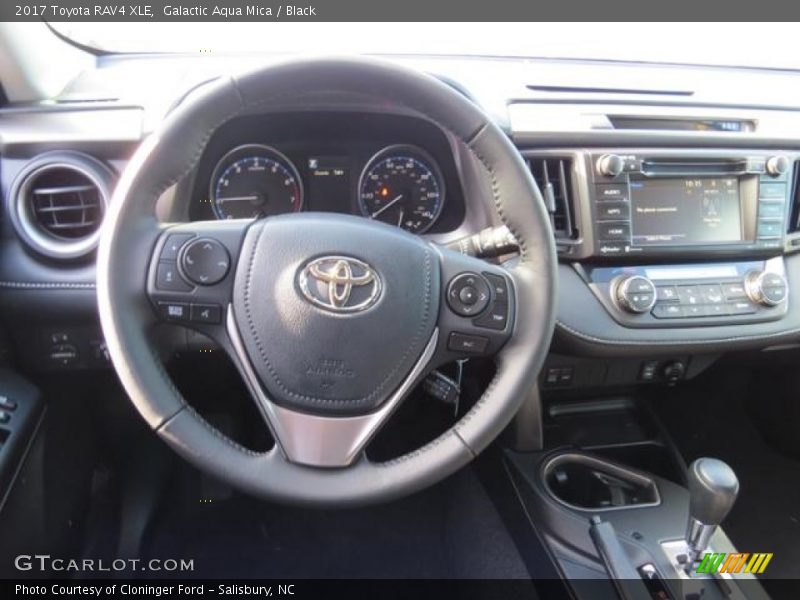 Galactic Aqua Mica / Black 2017 Toyota RAV4 XLE