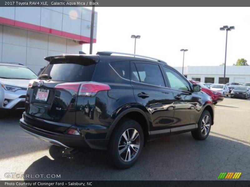 Galactic Aqua Mica / Black 2017 Toyota RAV4 XLE