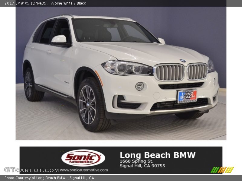 Alpine White / Black 2017 BMW X5 sDrive35i