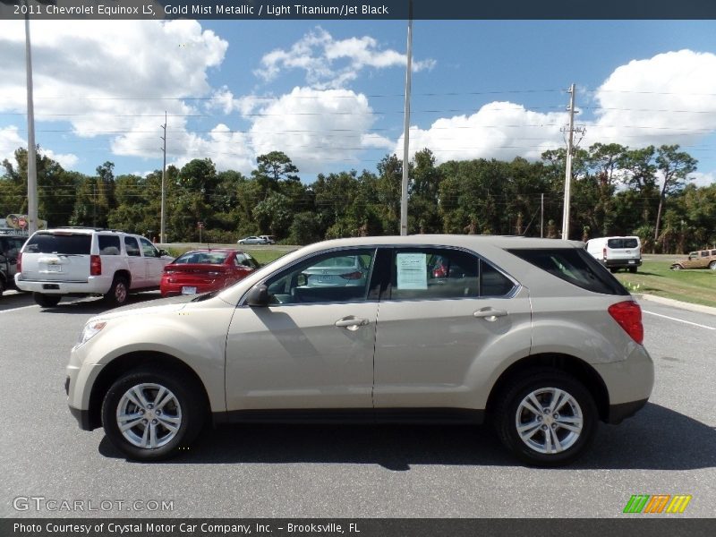 Gold Mist Metallic / Light Titanium/Jet Black 2011 Chevrolet Equinox LS