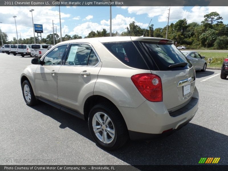 Gold Mist Metallic / Light Titanium/Jet Black 2011 Chevrolet Equinox LS