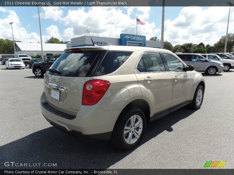 Gold Mist Metallic / Light Titanium/Jet Black 2011 Chevrolet Equinox LS