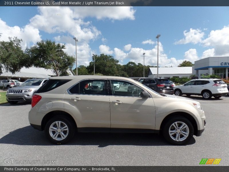 Gold Mist Metallic / Light Titanium/Jet Black 2011 Chevrolet Equinox LS