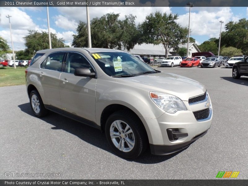 Gold Mist Metallic / Light Titanium/Jet Black 2011 Chevrolet Equinox LS