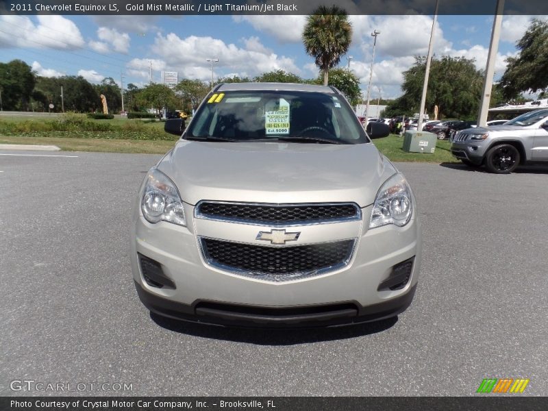 Gold Mist Metallic / Light Titanium/Jet Black 2011 Chevrolet Equinox LS