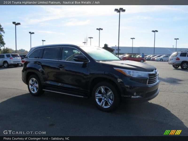 Nautical Blue Metallic / Ash 2016 Toyota Highlander Limited Platinum