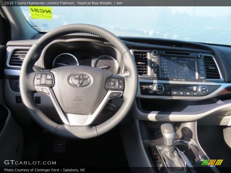 Nautical Blue Metallic / Ash 2016 Toyota Highlander Limited Platinum