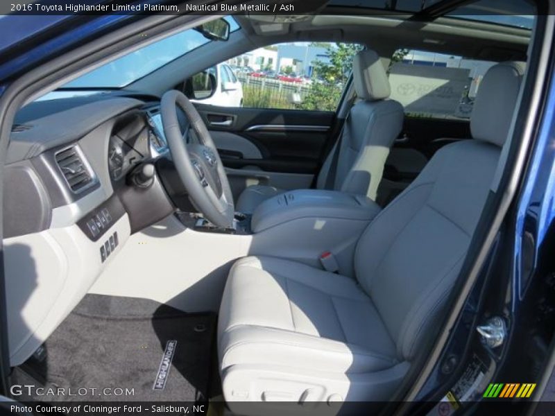 Nautical Blue Metallic / Ash 2016 Toyota Highlander Limited Platinum