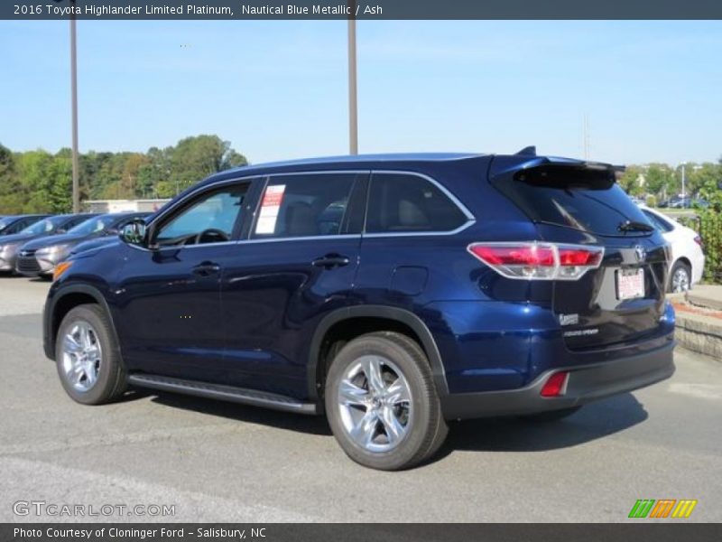 Nautical Blue Metallic / Ash 2016 Toyota Highlander Limited Platinum
