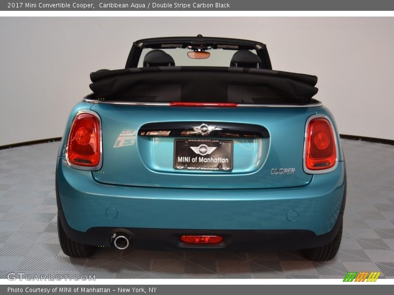 Caribbean Aqua / Double Stripe Carbon Black 2017 Mini Convertible Cooper
