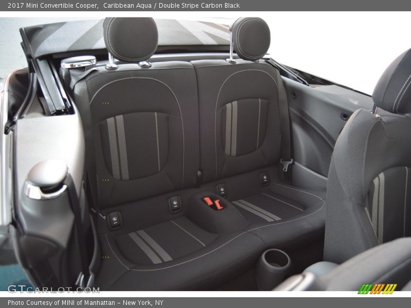 Caribbean Aqua / Double Stripe Carbon Black 2017 Mini Convertible Cooper